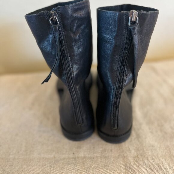 Free People Black Leather Ridge Runner Sandals Sz 10 - Picture 3 of 12